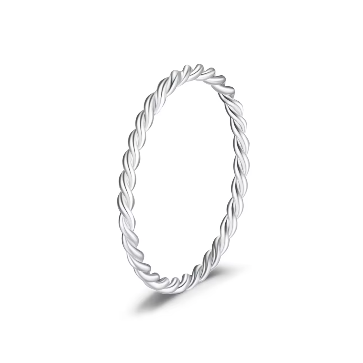 Thin Twisted Stackable Rings
