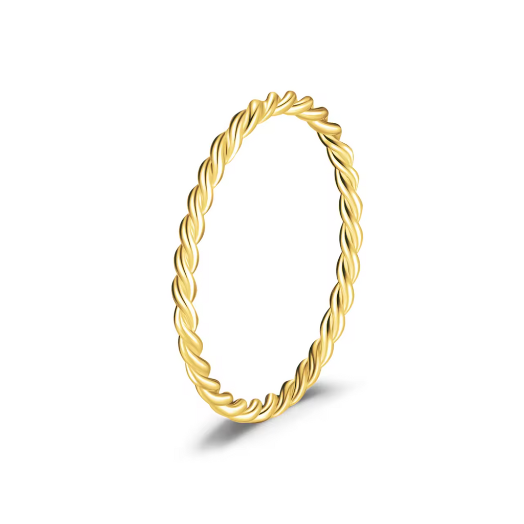Thin Twisted Stackable Rings