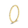 Thin Twisted Stackable Rings